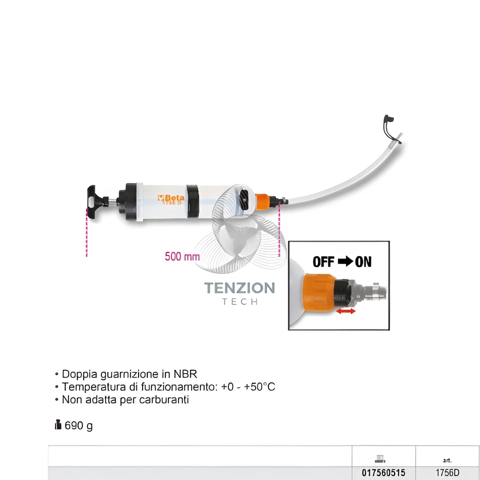 Coppia O-Ring Per Siringa Beta 1756D - Beta 1756D-2OR - Immagine 1 di 1