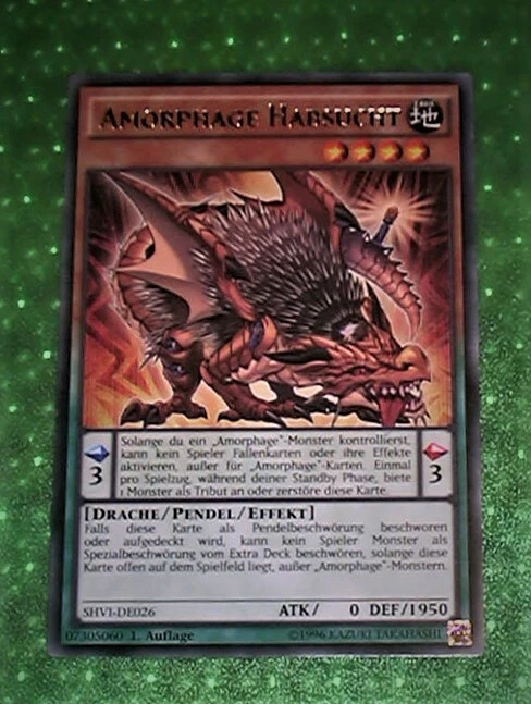 Yu-Gi-Oh SHVI, Amorphage Habsucht, "near mint", NEU boosterfrisch 1.Auflage - Bild 1 von 1