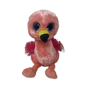 Ty Beanie Boos 6" GILDA Pink Flamingo Plush Stuffed Animal Toy - Picture 1 of 6