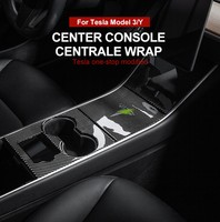 Tesla Model 3 Y Car Center Console Centrale Wrap Sticker White Accessories