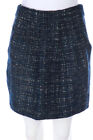 TARA JARMON Skirt Wool-Blend Mohair Alpaca F 38 = D 36 navy blue black