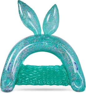 Aufblasbarer Bunny Pool Schwimmstuhl - Sparkle Konfetti Lounge aufblasbar Pool Floa - Bild 1 von 12