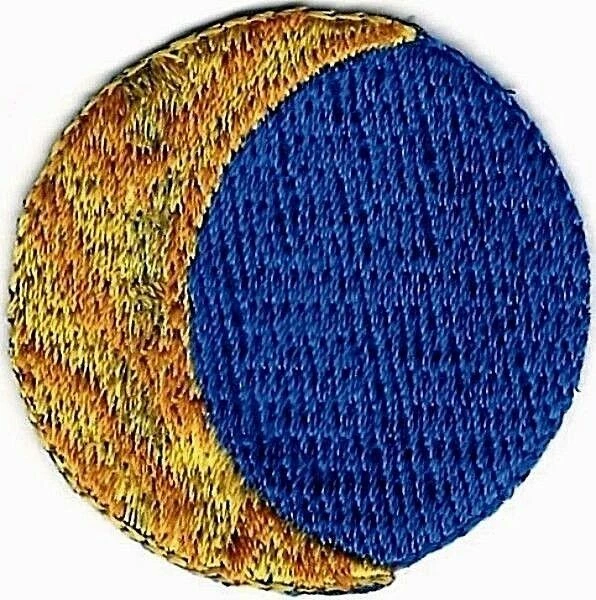 Celestial Waning Crescent Moon Embroidered Patch - Image 1 of 1