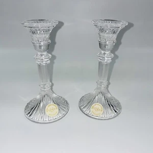 2 Lenox Full Lead Crystal Candlestick Candle Holder Made in Austria - Picture 1 of 6