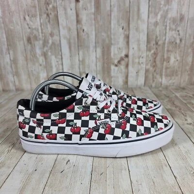 Vans вишни клетчатый кроссовок низкий верхний повседневные туфли женский размер 9,5 - Изображение 1 из 4