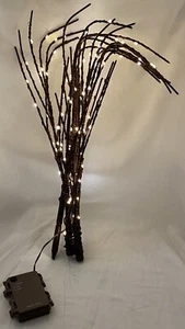LITBLOOM LED Lighted Brown Willow Branches 24 Inch LED Timer Battery Operated - Picture 1 of 3