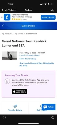 Kendrick Lamar/SZA Tickets (2 Tickets) - Image 1 of 2