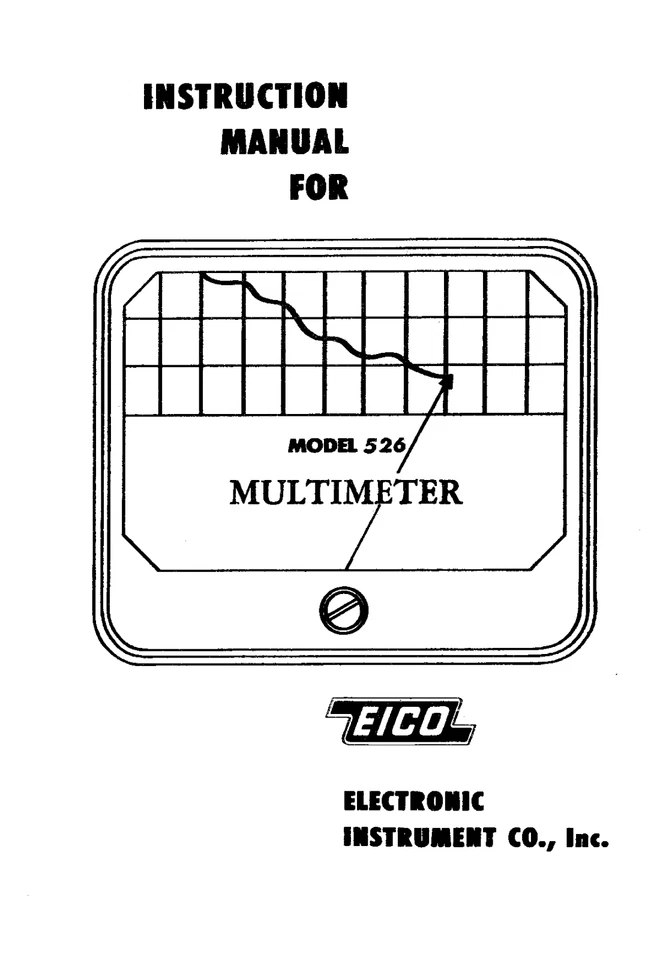 Manual de instrucciones multímetro EICO modelo 526 Foto 1 de 1