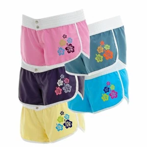 Lestarie Damen Badeshorts Bikini Hose Boardshorts Motiv Hibiskus Blüten Surfen - Bild 1 von 21