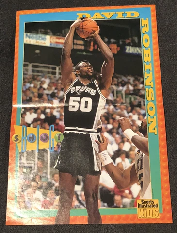 David Robinson Sports Illustrated for Kids Poster San Antonio Spurs Hall Of Fame Cover