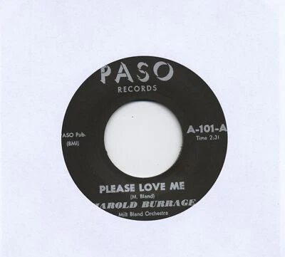 Harold Burrage - Please Love Me - Pretty Little Liddy (7inch, 45rpm) - Single... - Bild 1 von 2