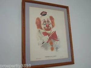 Hadi Shrine Circus Clown Hadi Red Headed Print Signed by Jerry Baum - Picture 1 of 7