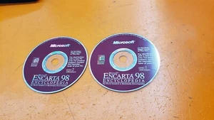 ⭐️⭐️⭐️⭐️⭐️ Microsoft Encarta 98 Encyclopedia Disc 1&2 Vintage Software - Picture 1 of 3