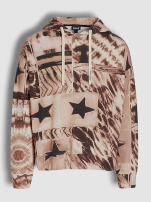 $495 Just Cavalli Para hombres Beige Algodón Estampado Festival Sudadera con Capucha Suéter Talla L Foto 1 de 4