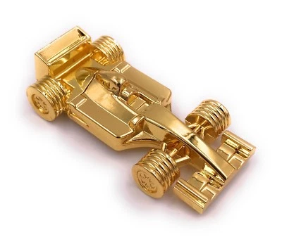 F1 Voiture de Course Or Sur Métal Clé USB 8GB 16GB 32GB 64GB 2.0/3.0 - Photo 1/2