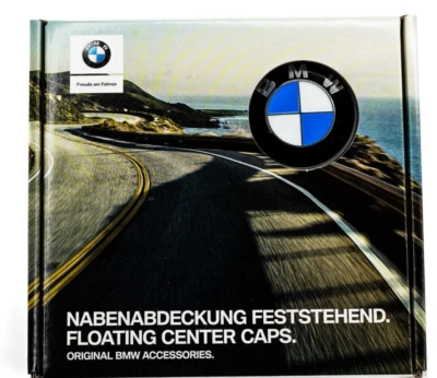 Floating Genuine BMW 2 Series 2016 Level Alloy Wheel Centre Caps 68mm Set of 4 - Image 1 of 3