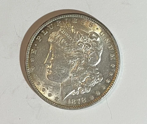 1878 8TF AU++ details Morgan Silver Dollar Cover