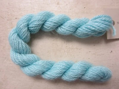 Silk & Ivory Thread 50% Silk, 40% Merino Wool Yarn 28.8 yards Aquamarine #76 - Image 1 of 3