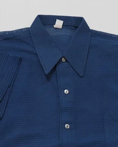 Camisa de verano de nailon años 60 cuello 40 Regular Fit Vintage I844 - Imagen 1 de 1