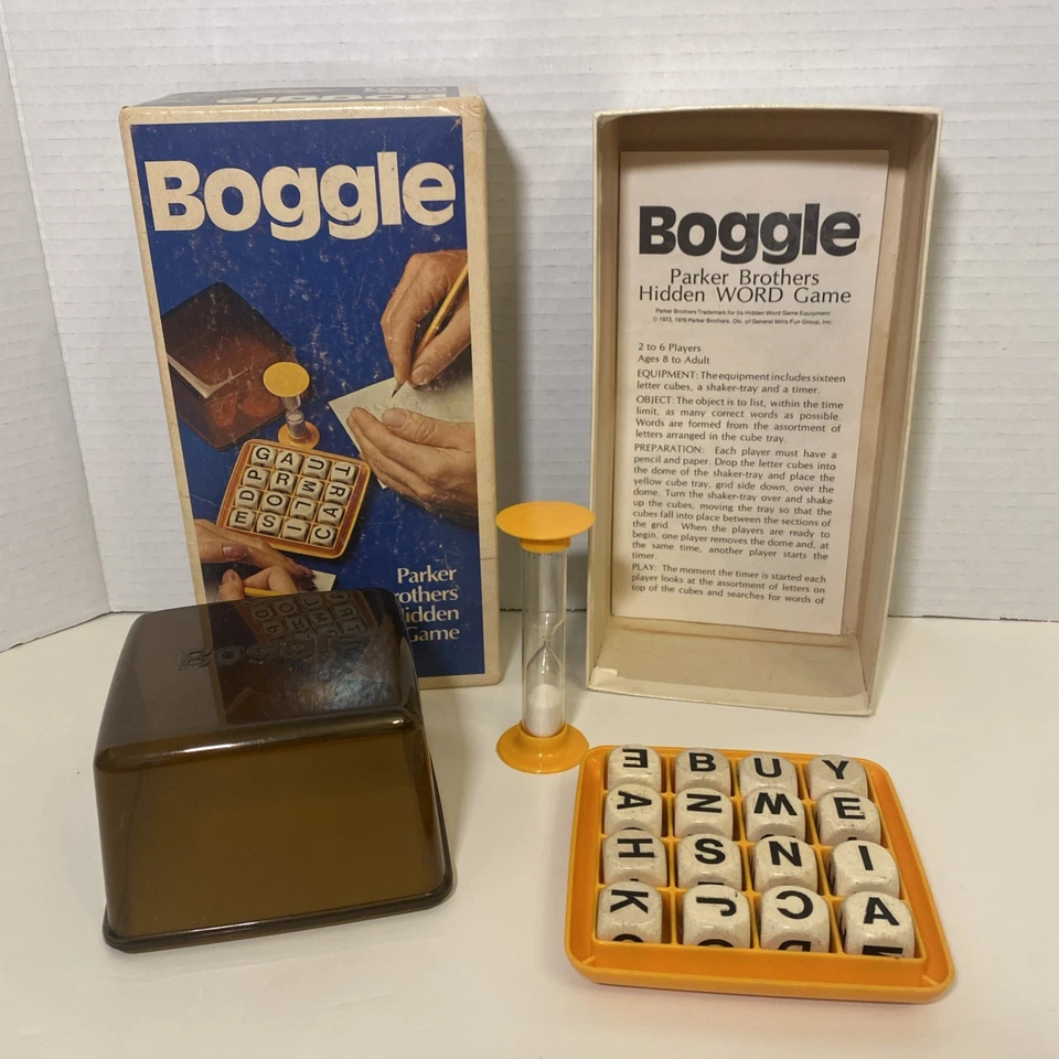 Vintage BOGGLE Hidden Word Game by Parker Brothers – 1976 – Complete - Image 1 of 4