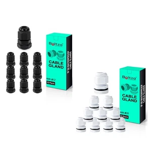 Boltza Nylon Leerrohr Kabelverschraubungen IP68 wasserdicht - M12 auf M30 - schwarz oder weiß - Bild 1 von 8