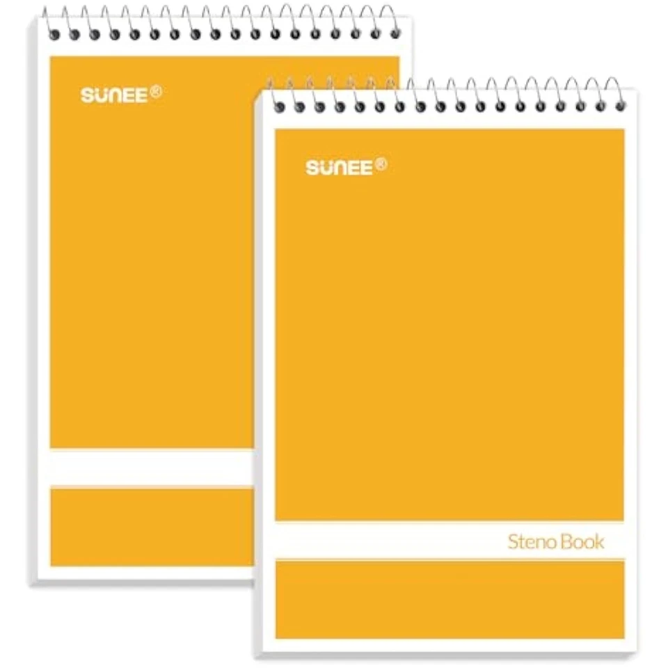 2 pack steno pads 6x9, gregg rule, 60 sheets, spiral notebook 6x9, whi - Image 1 of 1