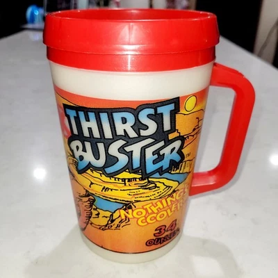 De colección Años 90 Circle K Thirst Buster Desert Lizard 34 Oz. Portavasos Aladdin NUEVO Foto 1 de 4