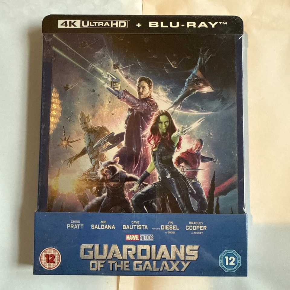 GUARDIANS OF THE GALAXY - UK EXCLUSIVE 4K UHD + BLU RAY STEELBOOK - NEW & SEALED - Image 1 of 1
