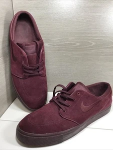 Nike Zoom Stefan Janoski Burgundy Size US 14 Triple Sequoia Lace Up Suede - Picture 1 of 24