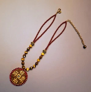 Chicos Amulet Asian Theme Of Good Luck Blessings Happiness Pendant Necklace - Picture 1 of 13