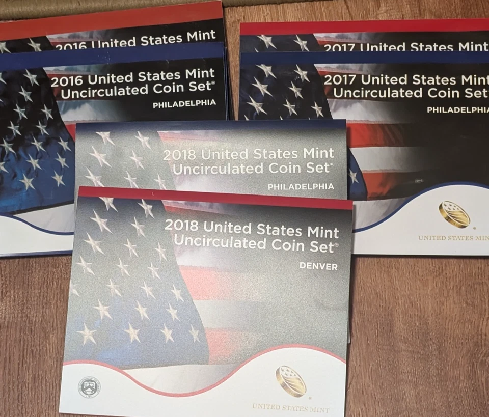 2016,17 and2018 P and D us mint unc coin sets - Image 1 of 1