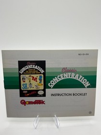 Classic Concentration NES Manual