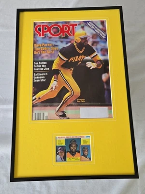 Подписанный Дэйвом Паркером спортивный журнал + карта в рамке дисплей Pirates The Cobra 11x17 - Изображение 1 из 2