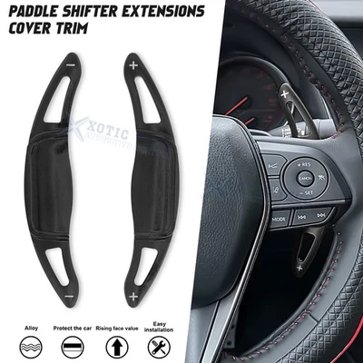 Cubierta de extensión de paleta de cambio adicional negra para Toyota RAV4 2019-up Camry Corolla Foto 1 de 4