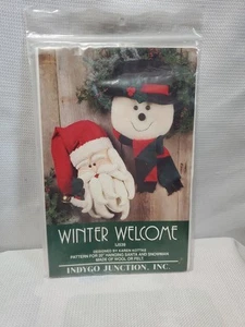 Craft Pattern Indygo Junction Christmas Decor WINTER WELCOME Santa- Vintage 1998 - Picture 1 of 2