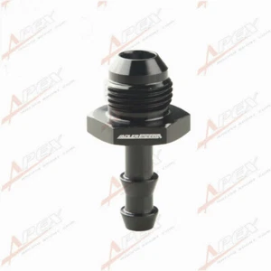 8AN AN8 To 8mm Barb Straight Fitting Fuel Line Black - Picture 1 of 5