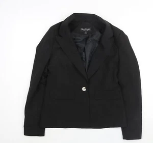 Miss Selfridge Womens Black Polyester Jacket Suit Jacket Size 10 - Picture 1 of 10