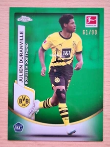 Topps Chrome Bundesliga 2023/24 Julien Duranville /99 Green Refractor Rookie RC - Bild 1 von 1