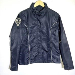 Chaqueta de moto Harley Davidson de nailon con logotipo bordado negra motociclista moto M - Imagen 1 de 11