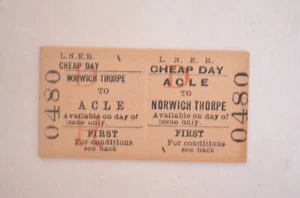 Railway Ticket LNER Norwich Thorpe to Acle 1st - Picture 1 of 2