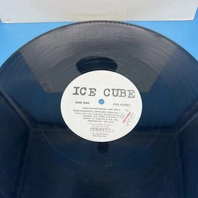 Ice Cube White-Label Promo 12" Single Endangered Species 1990 Priority TESTED - Image 1 of 4