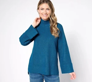 Me by Jennie Garth Frankie Rollkragenpullover Größe Large Harbor Haze Cozy Staple - Bild 1 von 8