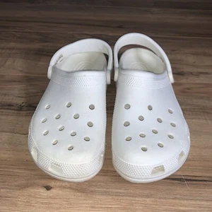 Crocs Classic White Clogs - Men's Size 8 / Women's Size 10 - Picture 1 of 6
