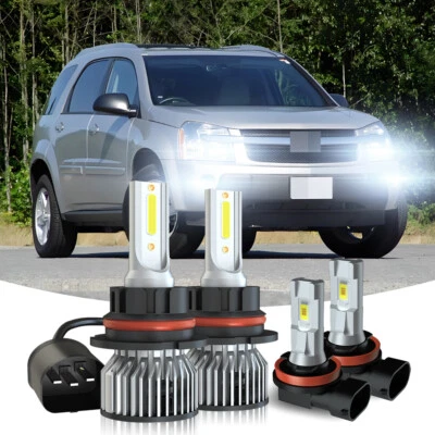 For Chevrolet Equinox 2005 2006 2007 2008 2009 LED Headlight Fog Light Bulbs Kit - Image 1 of 4