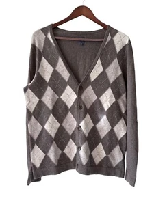 GAP Men's Vintage Argyle Diamond Design Cardigan Sweater - Size S - Picture 1 of 6