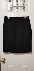 Banana Republic Women's Black Two-way Zippered Stretch Pencil Skirt Size 10. - Picture 1 of 6
