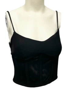 Jason Wu Corset Cropped Strappy Black Cosplay Top Size Small MSRP $190 EUC - Picture 1 of 7