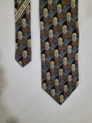 Gravata masculina Ermenegildo Zegna cinza prata terno de seda 59x3,75 feita à mão na Itália - Imagem 1 de 4