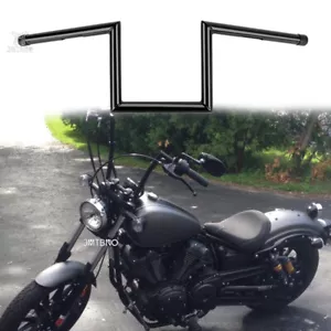Para Yamaha Bolt XVS950 FZ6 FZ6R Negro Motocicleta 1"25mm Barra Z Manillar 8" Elevación - Imagen 1 de 13
