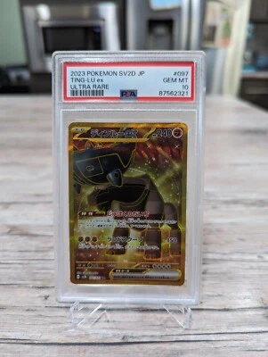 PSA 10 Ting-Lu ex UR 097/071 SV2D Clay Burst Pokemon Card Japanese Gold - Image 1 of 3